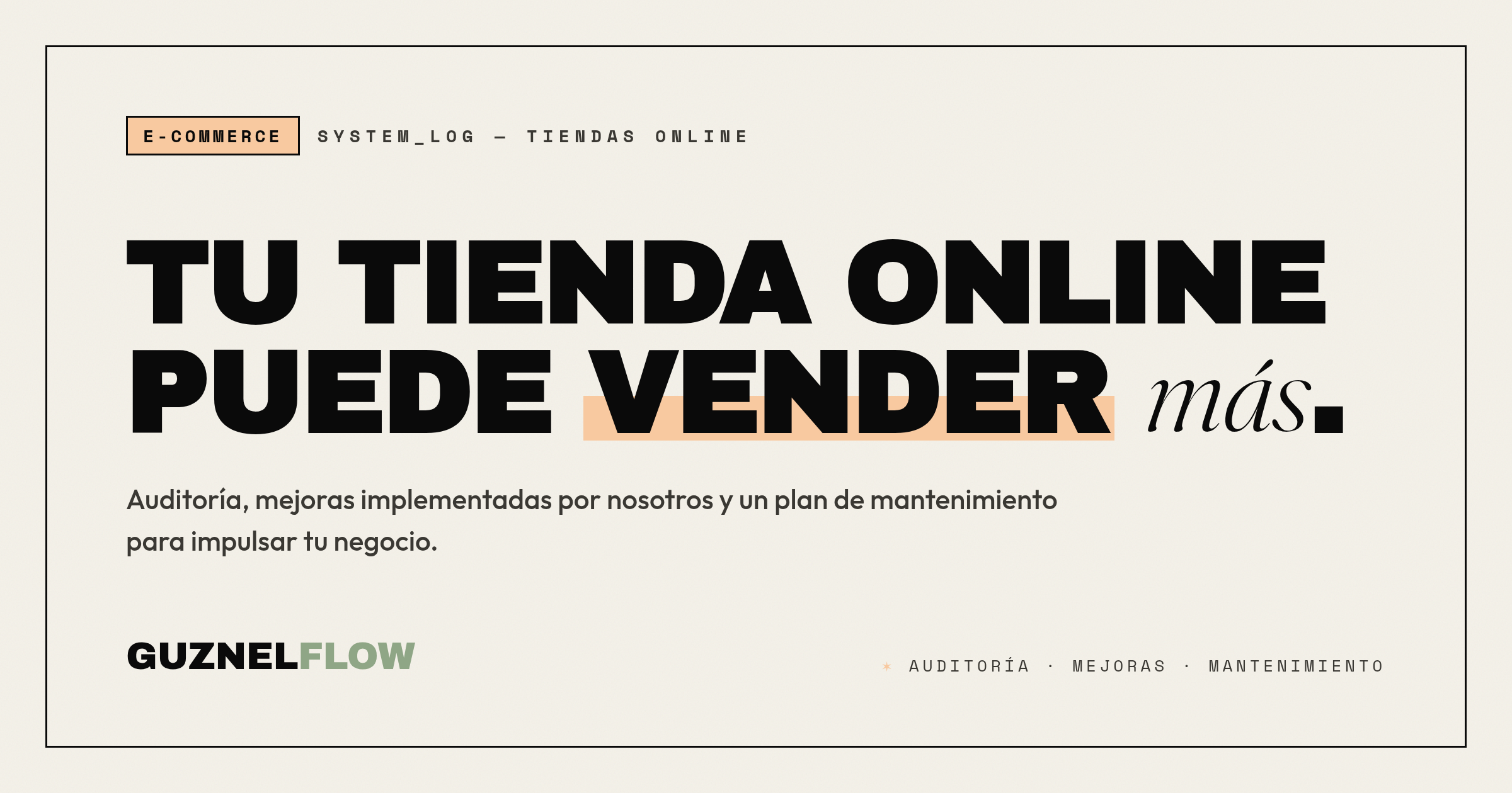 Tu tienda online puede vender más: auditoría, mejoras y mantenimiento